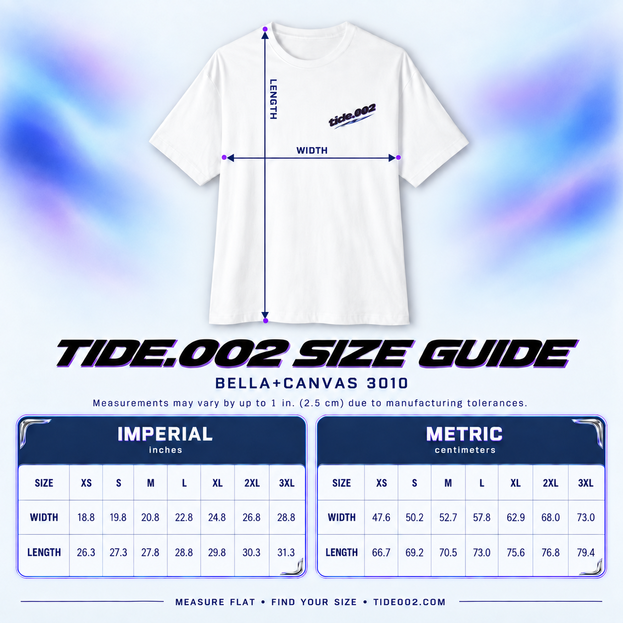 tide.002 size guide chart